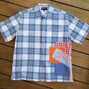 Tommy Hilfiger Mens Large Casual Button Down Shirt